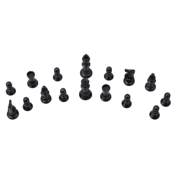 32 Viduslaiku Šaha Figūras/Plastmasas Pilnīgu  ahs gabalus Starptautiskā Vārdu Šaha Spēle Izklaides Black&White 64MM